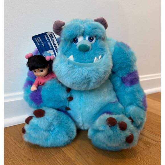 Vintage Y2K NWT Disney Store Monsters Inc. Plush Stuffed Animal Sulley and Boo - Picture 1 of 7